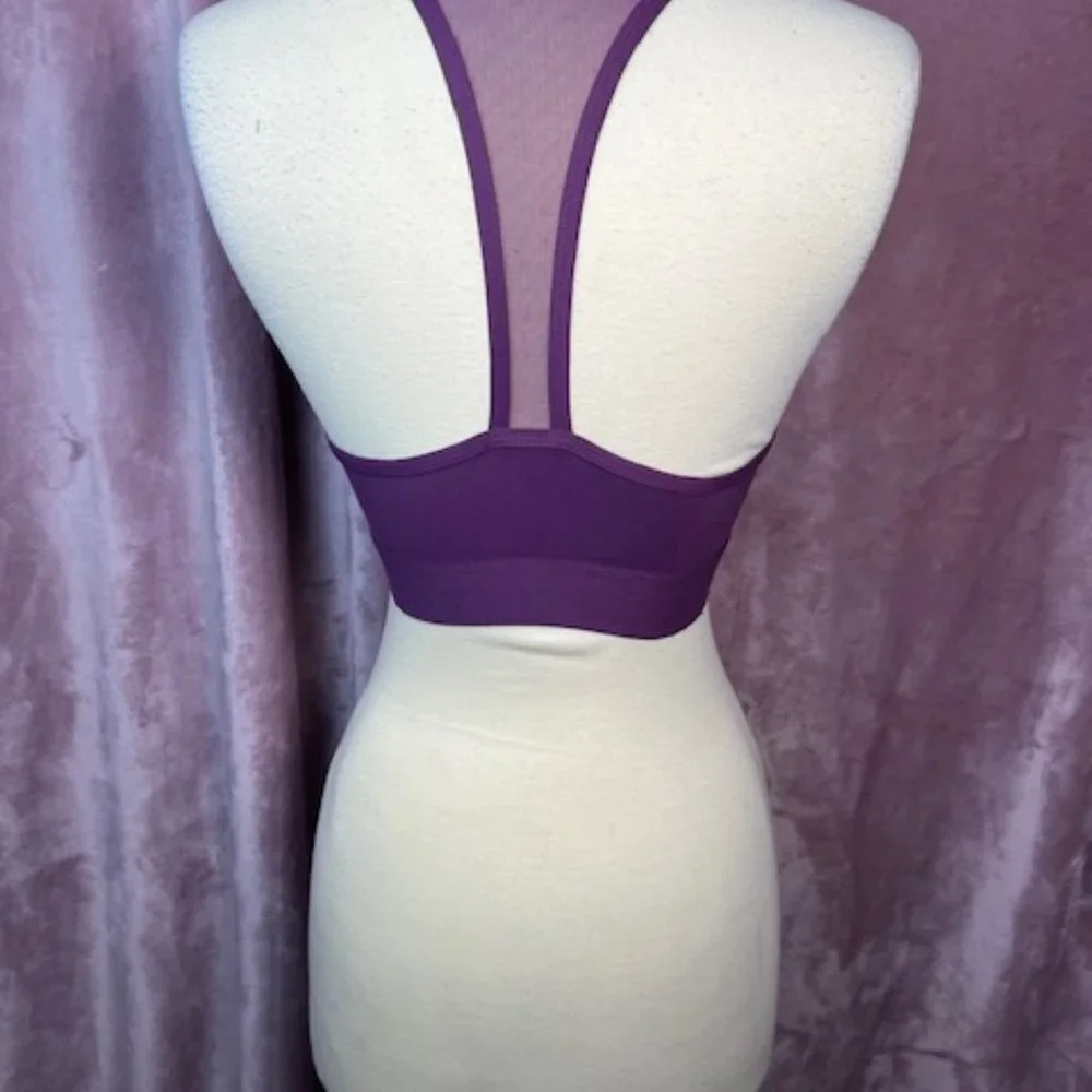 Womens Purple VS Pink Sports Bra Size S - Picture 5 of 6